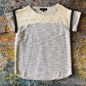 Sanctuary Multi Fabric Sweater Tee NWOT Small